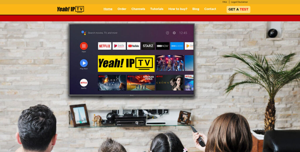 Yeah IPTV Homepage