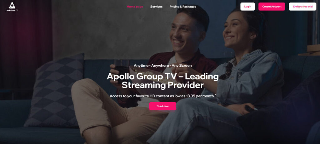 Apollo Group TV Homepage