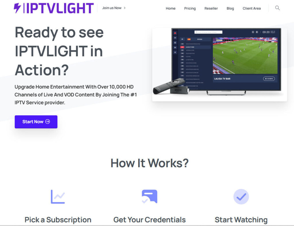 IPTV Light Homepage
