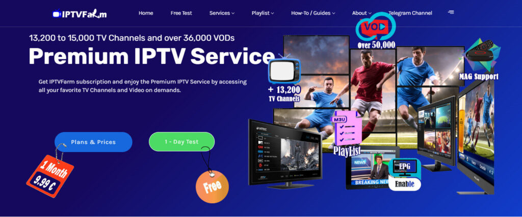 IPTV Farm Homepage