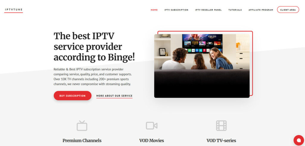 IPTVtune Homepage
