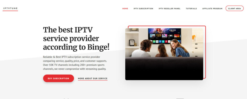 IPTVtune Homepage