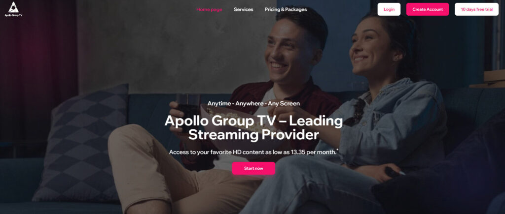 Apollo Group TV Homepage