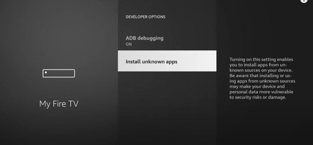 Apps from Unknown Sources" and "ADB Debugging