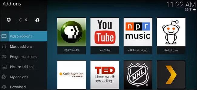 Kodi Video add-ons